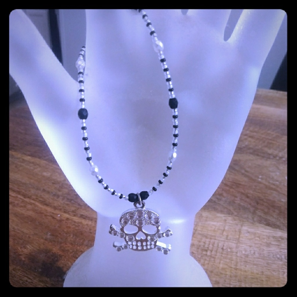 Crystal Skull anklet